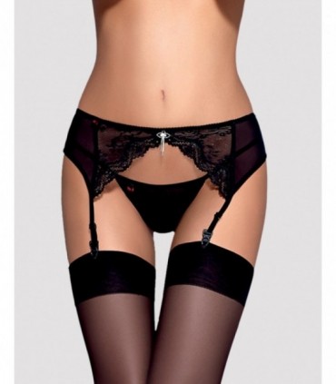 CHARMS PORTE-Jarretelles & STRING NOIR S/M