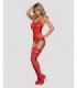 BODYSTOCKING F214 ROUGE S/M/L