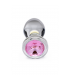 PLUG CRISTAL CON PIEDRA ROSA M