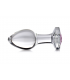 PLUG CRISTAL CON PIEDRA ROSA M