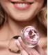 PLUG CRISTAL CON PIEDRA ROSA L