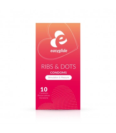 EASYGLIDE CONDOMS WITH POINTS AND STRETCHES 10 UNITS