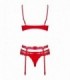 SET 3 PEZZI HEARTINA ROSSO S/M