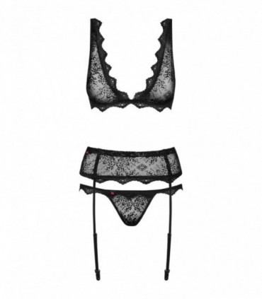 EMPERITA 3-TEILIGES SET SCHWARZ L/XL