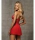 838-BAB-3 BABYDOLL E PERIZOMA ROSSO L/XL