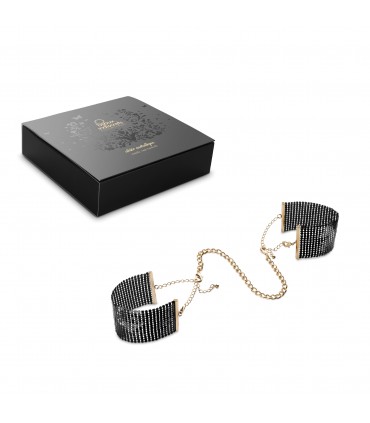 DESIR MÉTALLIQUE - BLACK METALLIC MESH HANDCUFFS