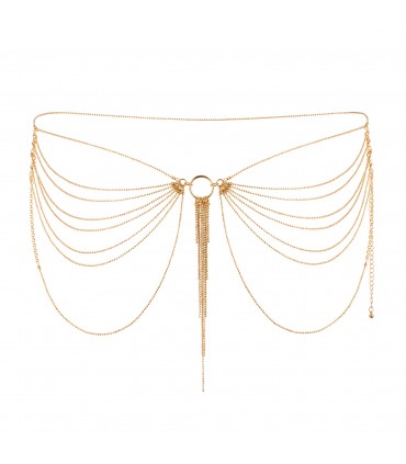 MAGNIFIQUE – BIJOUX DE TAILLE CHAÎNE MÉTALLIQUE OR