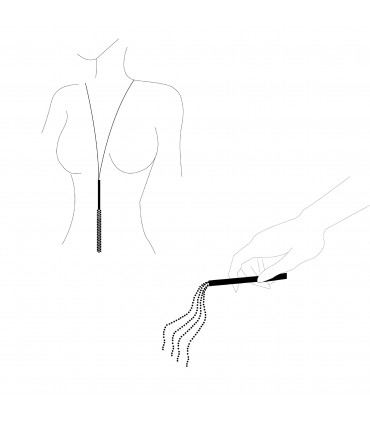 MAGNIFIQUE - FOUET / COLLIER CHAÎNE MÉTALLIQUE OR