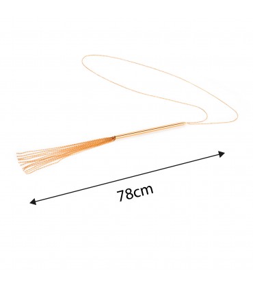 MAGNIFIQUE - FOUET / COLLIER CHAÎNE MÉTALLIQUE OR