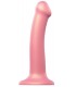 DILDO MONO DENSIDAD ROSA METALIZADO M