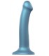 DILDO MONO DENSIDAD AZUL METALIZADO M