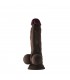 MODELLO A DONG IN SILICONE LIQUIDO DA 8,5" CON SFERE - MOGANO