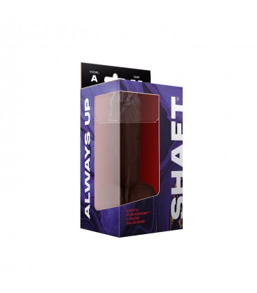 MODEL A 7.5" LIQUIDE SILICONE DONG W/BALLS - MAHOGANY