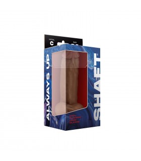 MODEL C 7.5" LIQUID SILICONE DONG W/BALLS - OAK