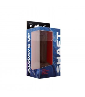 MODEL C 7.5" LIQUIDE SILICONE DONG W/BALLS - MAHOGANY