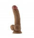 MODEL C 8.5" LIQUID SILICONE DONG W/BALLS - OAK