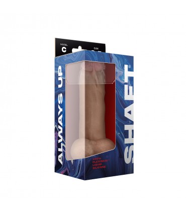 MODELL C 8,5" DONG AUS FLÜSSIGEM SILIKON MIT BÄLLEN - KIEFER