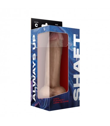 MODEL C 9,5" DONG AUS FLÜSSIGEM SILIKON MIT BÄLLEN - KIEFER