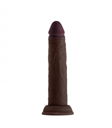 MODEL J 7.5" LIQUIDE SILICONE DONG - MAHOGANY