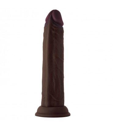 DONG IN SILICONE LIQUIDO MODELLO J 8,5" - MOGANO