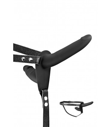 IMBRACATURA DOPPIA IN SILICONE NERO 15"5 CM