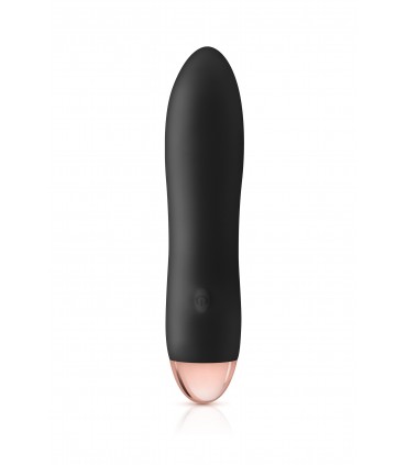 MINI VIBRADOR SILICONA RECARGABLE PINGA NEGRO