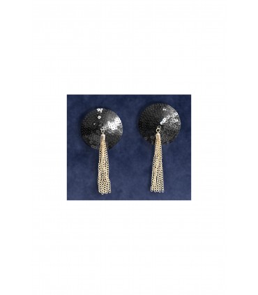 CR4714 COPPETTE NERE CON CATENE