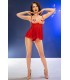 CR4715 BABYDOLL CON PERIZOMA E MASCHERA ROSSA XL