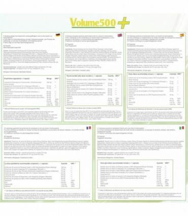 VOLUME500 KAPSELN VERBESSERN DIE SPERMAQUALITÄT UND -MENGE 30 EINHEITEN