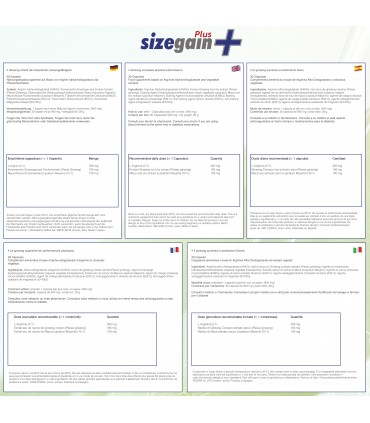SIZEGAIN PLUS AUMENTA LA VIRILITÀ E LA POTENZA SESSUALE DELL'UOMO DI 30 UNITÀ