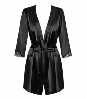 SATINIA ROBE BLACK S/M