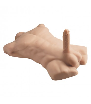 SILEXD TORSO APOLLO L CARNE + DILDO 17'7 CM