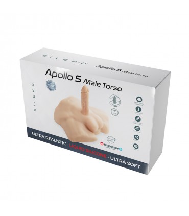 SILEXD TORSO APOLLO S CARNE + DILDO 17'7 CM