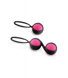 YOBA SET 2 BOLAS CHINAS SILICONA ROSA-NEGRO