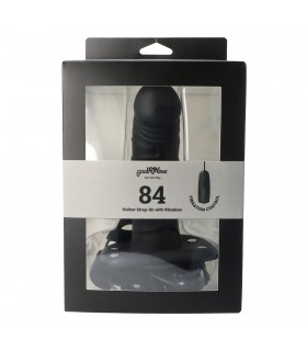 Nº 84 ARNÉS HUECO NEGRO 17 CM C/ VIBRACIÓN