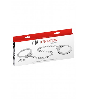 Handschellen aus Metall mit langer Kette