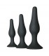 KIT 3 PLUGS BUTTPLUG SET NEGRO 