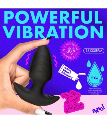 SPINA VIBRATORE E ROTATORE CON COMANDO USB NERO