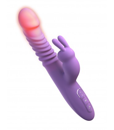HER THRUSTING SILICONE RABBIT PURPLE