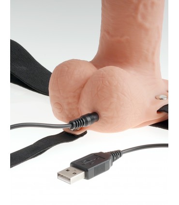 7" HOLLOW STRAP-ON LIGHT/BLACK