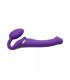 ARNÉS DOBLE VIBR USB FLEXIBLE SILICONA C/ MANDO VIOLETA M