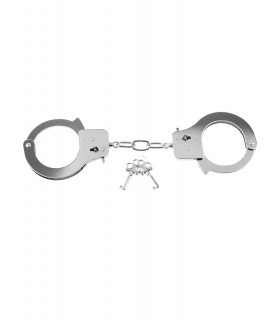 DESIGNER METAL HANDCUFFS SILVER