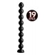 DILDO BOLAS C/ VENTOSA 50"8 CM NEGRO