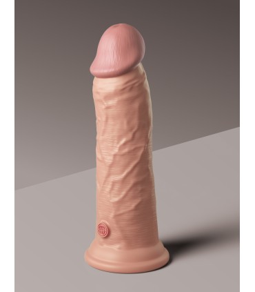 8" DUAL DENSITY VIBRATING SILICONE COCK LIGHT