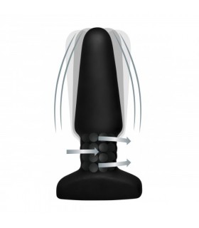 PLUG VIBRADOR USB SILICONA C/BOLAS GIRATORIAS Y MANDO