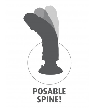 10" VIBRATING COCK WITH BALLS LIGHT