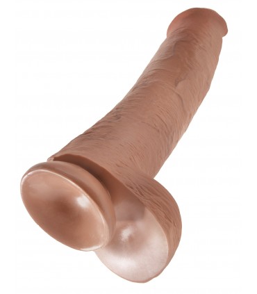 15" COCK WITH BALLS TAN