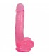 DILDO CON TESTICOLI SLIM STICK CILIEGIA 17"78 CM