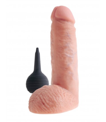 8" SQUIRTING COCK WITH BALLS LIGHT