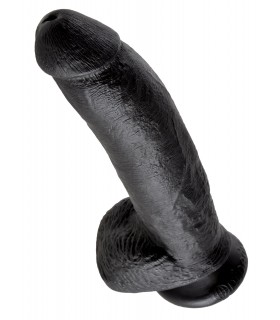 9" COCK WITH BALLS BLACK